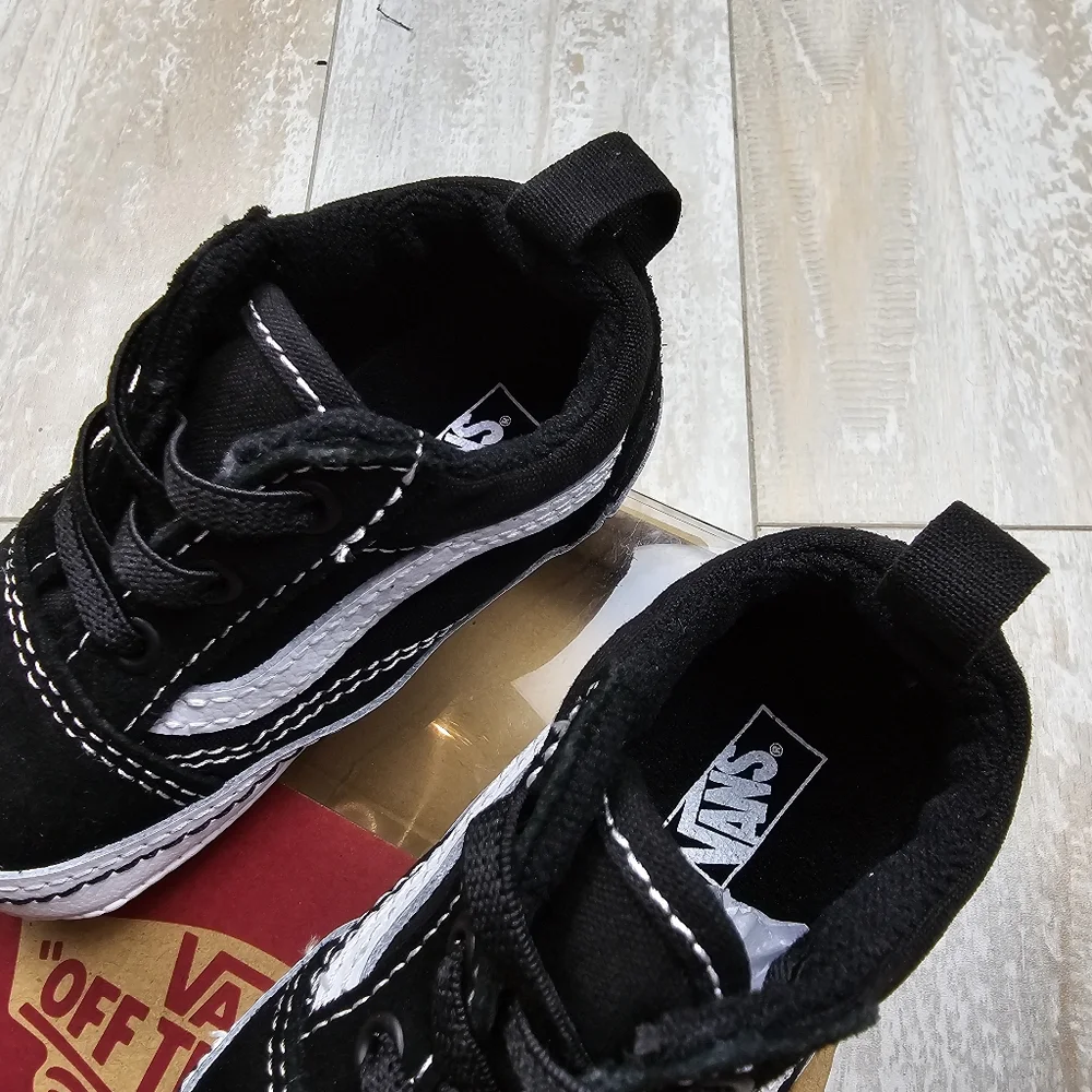 Vans Old Skool Crib Shoes Black/True White
